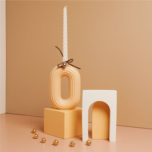 Candelabro con candela 10,2x3,5x1,4 cm Artemagiashop