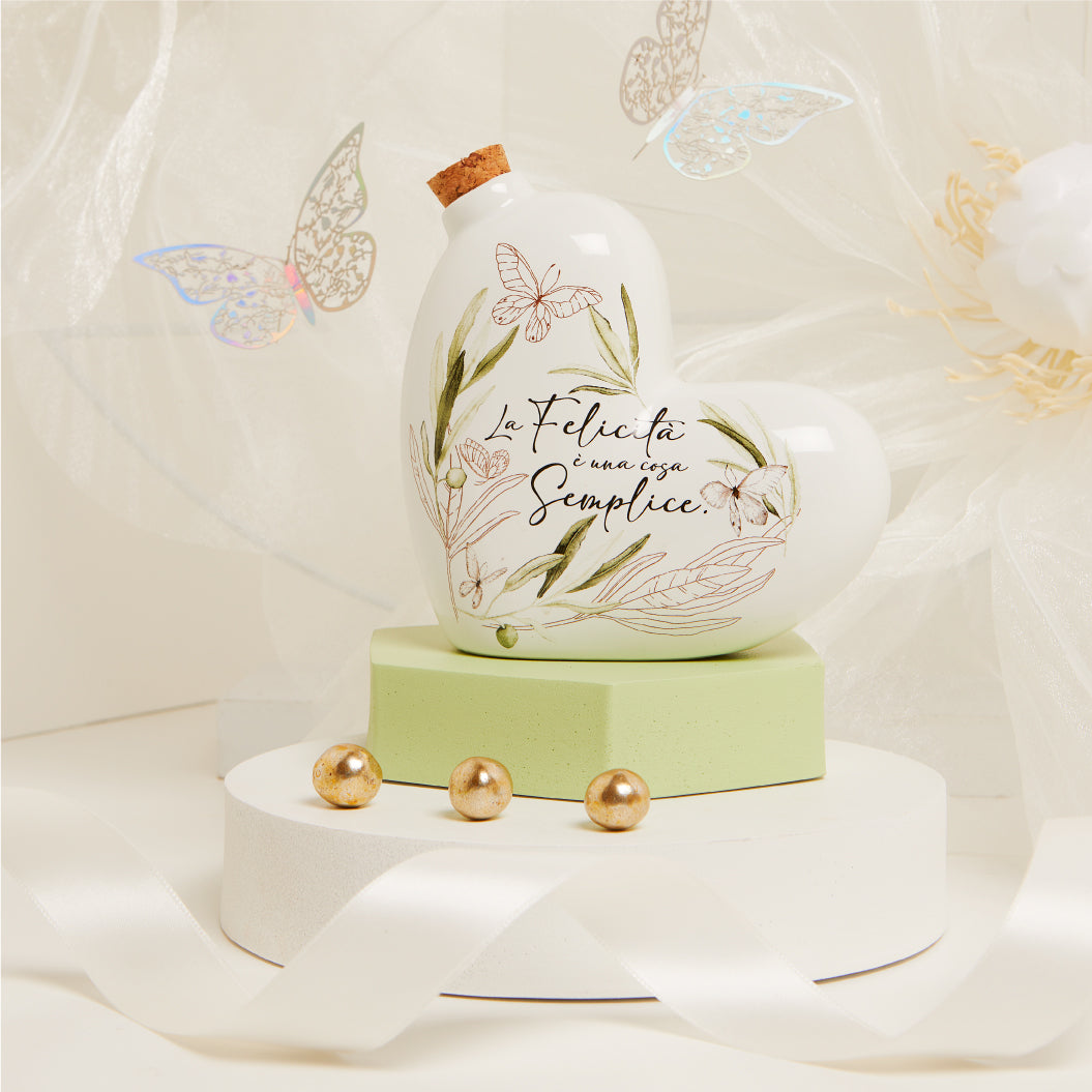 Oliera grande cuore 12,5x5,5x13,2 cm capacità 300 ml Artemagiashop