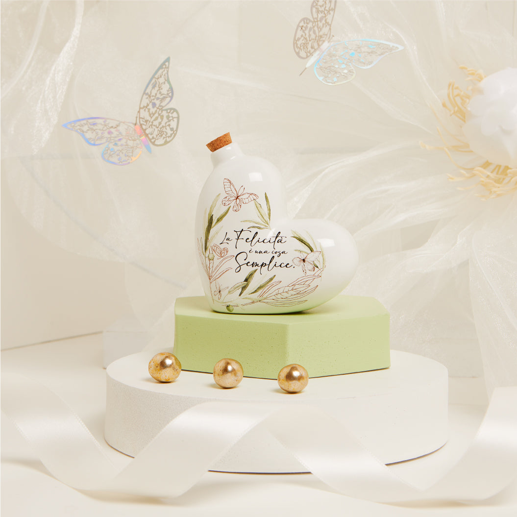 Oliera piccola cuore 8,8x4,5x9,8 cm capacità 125 ml Artemagiashop