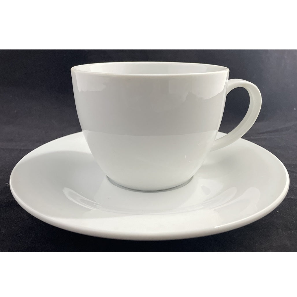 Tazzone con piatto in porcellana bianco altezza 10 cm Artemagiashop